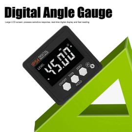 Medidor de ángulo Digital LCD Transportador Inclinómetro 4x90° IP54 sobre Negro