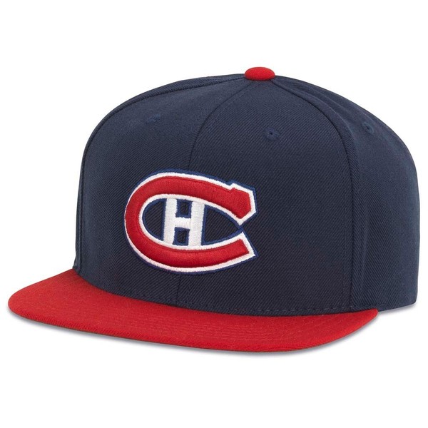 AMERICAN NEEDLE 400 Series NHL Team Hat, Montreal Canadiens, Navy/Red (400A1V-MOC)