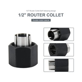 Thaekuns 1/2" Router Collet fit for Dewalt 326286-03, Bosch 2610906284,Big Horn 19693 & Hitachi 325-199, 323-421, RC050DW