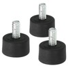 PATIKIL Universal 1/4" x 1" Rubber Tripod Feet, 3 Pack
