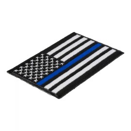 PatchStop - World's Largest Patch Store Thin Blue Line American Flag Patch, Patriotic Police Patches