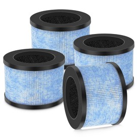 ycwarmxx MK-01 & MK06 True HEPA Filter Replacement Compatible with Aroeve MK01, MK06, ToLife TZ-K1, FreAire KN6391 and Kloudi DH-JH01 Air Purifier, Standard Version, Pack of 4