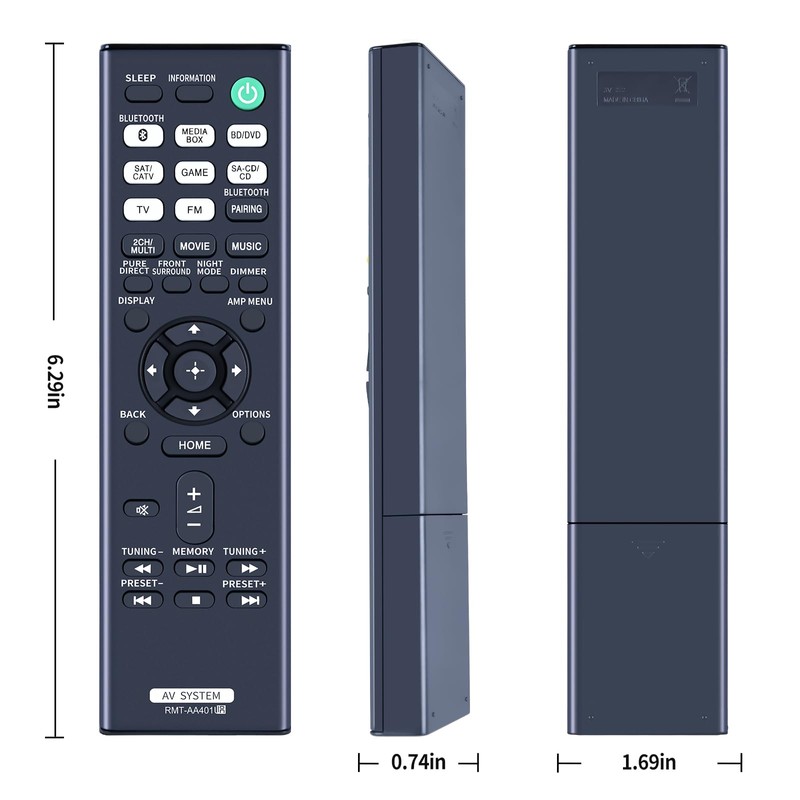 GOUYESHO RMT-AA401U Replacement Remote Control for Sony Multi Channel AV