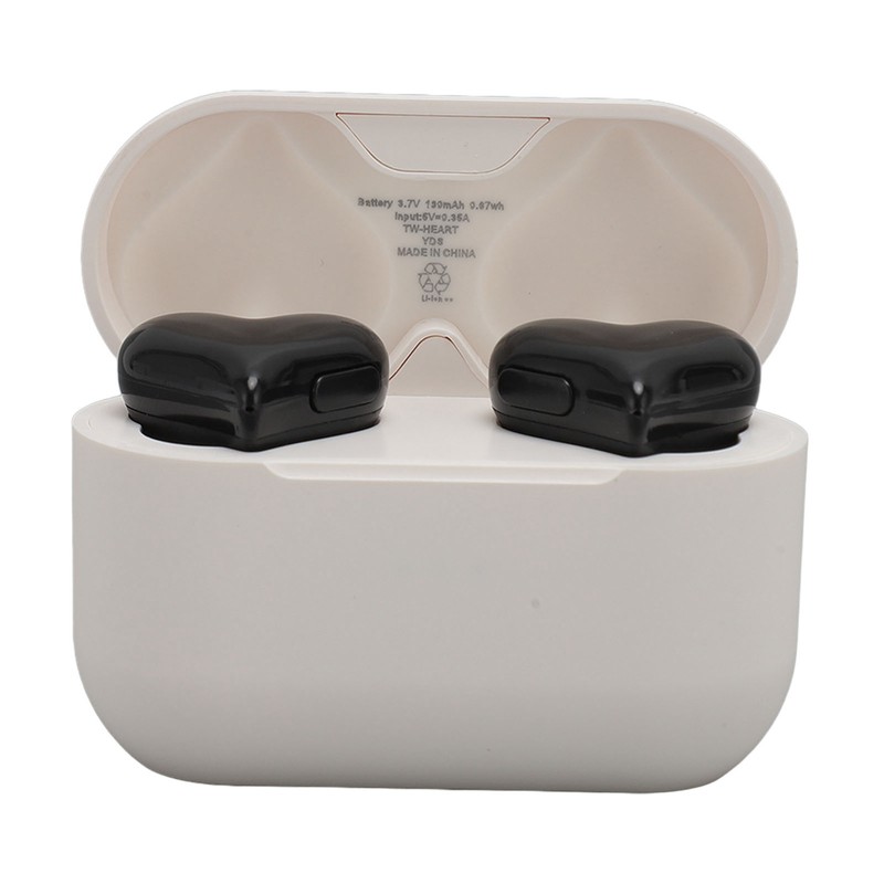 Heart Shaped Wireless Earbuds HIFI Stereo Sound Waterproof Bluetooth 5.3