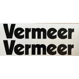 Sticker Decal Vinyl Vermeer Vinyl Decal 18” Sticker (Set of 2) Black Wood Chipper Equipment Loader