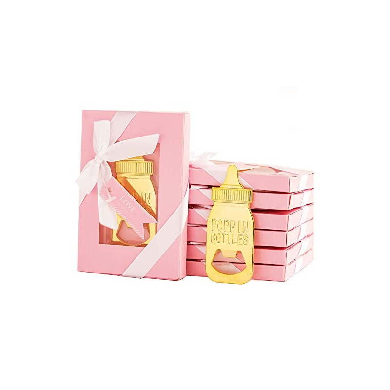 20 PCS Bottle Openers, JSIXASO Pink Gift Box Baby Bottle