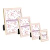 Laura Ashley 4x6 Pink Enamel Picture Frame, Gold Metal Edge