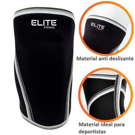 Rodilleras de compresion de 7mm(PAR), ideales para crossfit, gimnasio, y soporte de rodillas (Negras, Mediana)