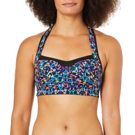 TYR Women's Carnivale Lily Top, Black/Multicolor, Small