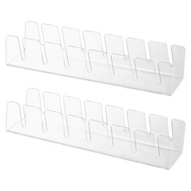 Pack of 2 Acrylic Cap Holder, Baseball Cap Organiser, Baseball Cap Storage Shelf, Caps Organiser Cupboard, Hat Stand for Bedroom, Wardrobes, Dressers Walls, Holds 14 Baseball Caps