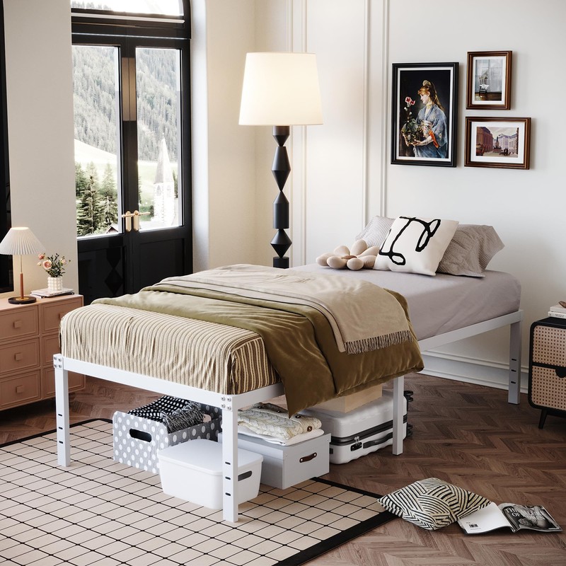 DiaOutro 18 Inch Twin XL Bed Frame Heavy Duty No