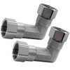 Fitvell 2PCS Stainless Steel 90 Degree Elbow Flexible Movable Connector