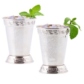 Old Dutch Mint Julep Cups (Set of 2), 12 oz, Nickel