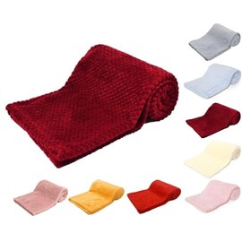 Baby SUPER SOFT Luxury WAFFLE Blanket (75 x 100cm) (Burgundy)