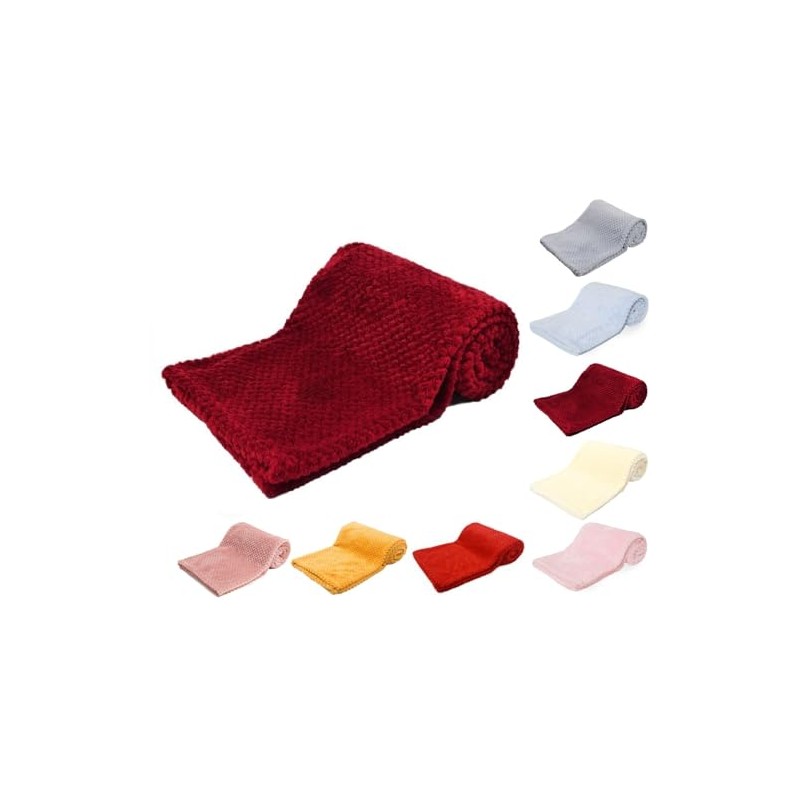 Baby SUPER SOFT Luxury WAFFLE Blanket (75 x 100cm) (Burgundy)