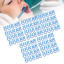 CAREPACY 10pcs Dental Dentist Cotton Roll Holder Blue-Disposabl