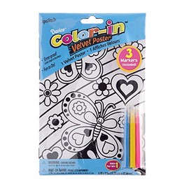 Darice 30023133 Foamies Velvet Butterfly 6 X 9, 3 Mini Makers Coloring Poster