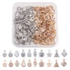 Craftdady 80pcs Cubic Zirconia Crystal Charms 10 Styles Geometric Tiny