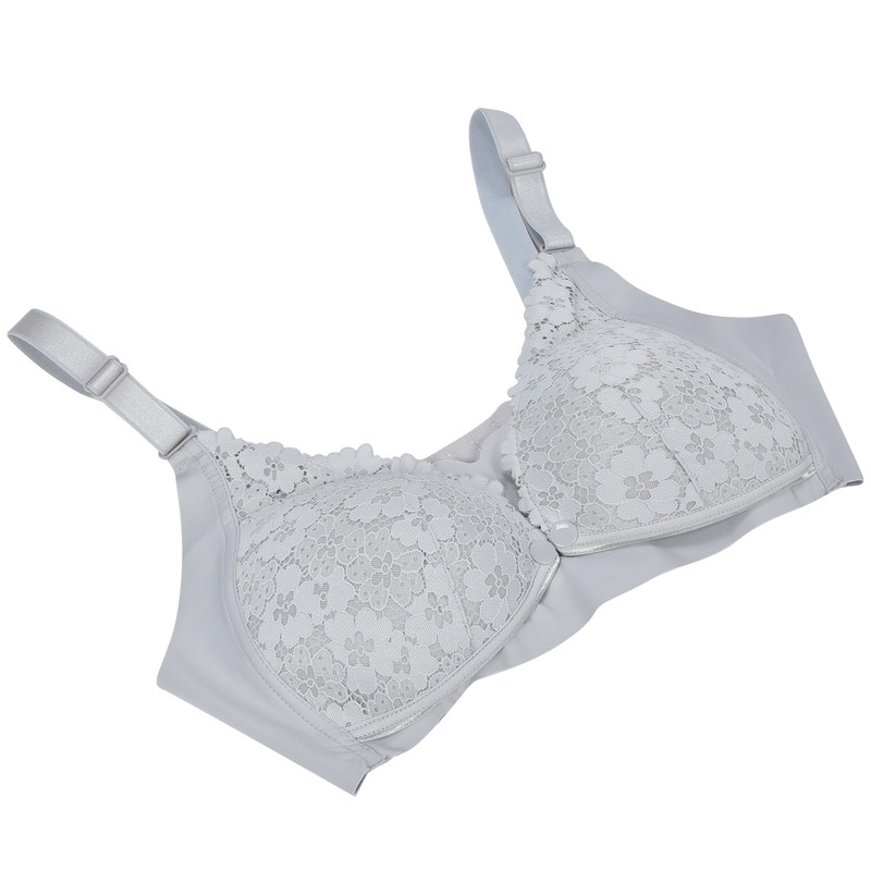 Women's Breastfeeding Bra Soft Lace Front Closure Thin Comfy Seamless