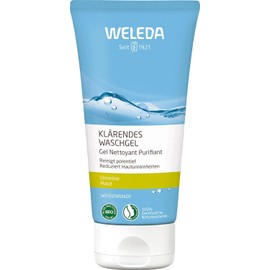 WELEDA Organic Clarifying Wash Gel - Deep Pore Natural Cosmetics Anti Pimples Face Cleansing for Blemished Skin Face Care Fights Pimples / Blackheads & Reduces Excess Sebum (Vegan, 100 ml)