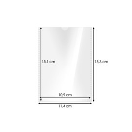 mtb more energy® 3 x Case for Vaccination Certificate 109 x 155 mm Transparent