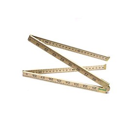 Barnwell 1 Metre 1m 39" Wooden Folding Ruler Metric and Imperial Brass Hinges
