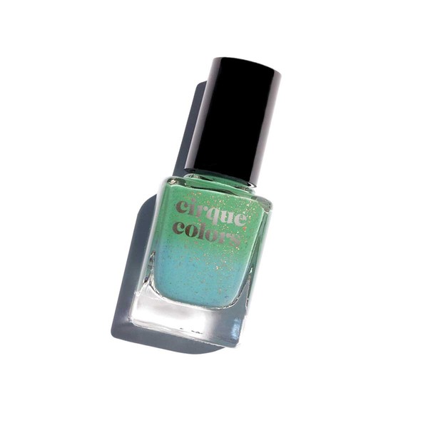Cirque Colors Thermal Temperature Color Changing Mood Nail Polish - Magic Turquoise - Speckled - 0.37 fl. oz. (11 ml) - Vegan, Cruelty-Free, Non-Toxic Formula