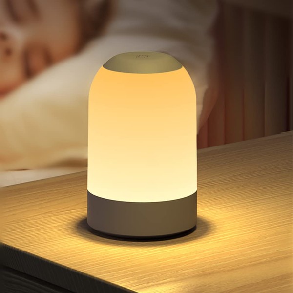 G Keni Night Light, Bedside Lamp, Touch Type, 3 Color Temperature Adjustments, Stepless Dimming, Timer Function, Memory Function, USB Rechargeable, Room Light, Nursing Light, Indirect Lighting, Night Light, Atmosphere Creation Light, Baby Shower, Gift