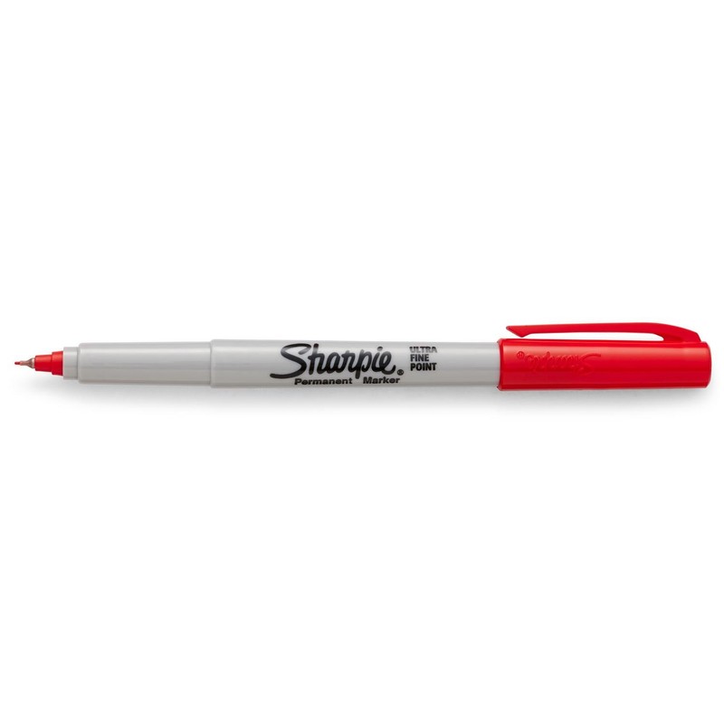 Sharpie Color Burst Permanent Markers, Ultra-Fine Point, Red