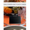 Halloween Bat Place Cards - Black Table Tent Cards &