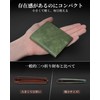Kawaoto Men's Wallet 2-Fold Thin Pueblo Leather Genuine Leather Compact