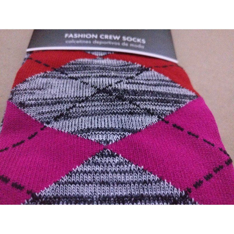 George Men's George Fashion Crew Dress Socks Spacedye Argyle 1