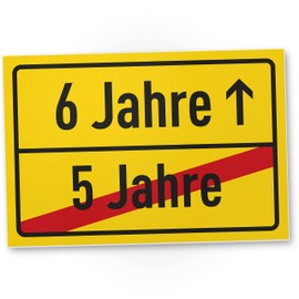 DankeDir! Place Sign Place Sign - Gift Idea Sixth Party Decoration Birthday Decoration - 6 Years 6th Birthday Children Birthday Gift Boys & Girls