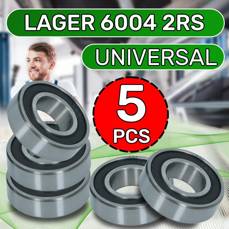 Universal Ball Bearings 6004 2RS 20 x 42 x 12