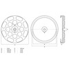 BGS 7050 Rubber Plate for Lifting Platforms Diameter 120 mm
