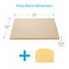 Unicook Pizza Stone, Heavy Duty Cordierite Pizza Pan for Oven