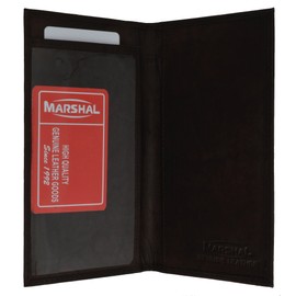 Hand Crafted Genuine Soft Leather Checkbook Cover simple-156 (Brown)