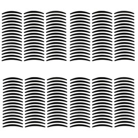 6Sheet(288PCS) Black Self Adhesive Natural Temporary Single Sided Sticky Eye Make Up Slim Eyeliner Sticker Eyelid Transfer Tape Eyeshadow Tattoo Eyeline Instant Eye Lift Tapes for Women Girls