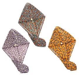 3 Pcs Leopard Microfiber Hair Towel Wrap Super Absorbent Twist Turban Dry Hair Caps Hair Drying Towel for Drying Hair Quickly