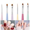 GEMBITYFUL Nail Art Brushes 6Pcs - Painting, Liner, Dotting Pens