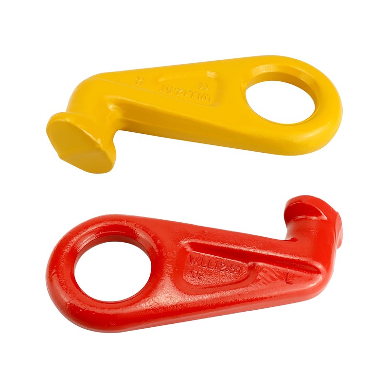 QWORK Shipping Container Lifting Hooks, 2 Pack 12.7 T Left