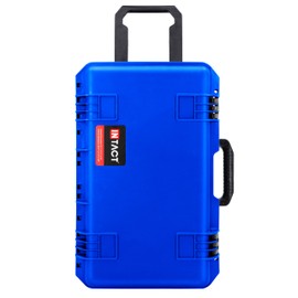 Eylar 22 Inch Intact Premium Series Hard Rolling Carry-On Travel Case, Lightweight and Durable Design with Foam (Blue)