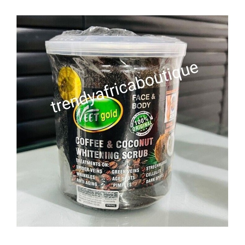 Veetgold Coffee & Coconut Whitening Body Corrector SCRUB 450g X
