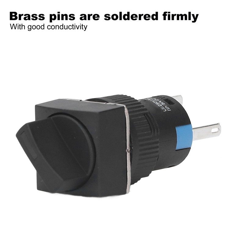 25PCS 16mm Square 5 Pin Knob Select Switch Self Locking
