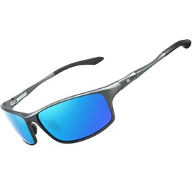 BIRCEN Polarized Mens Sunglasses: UV Protection Sports Shades for Men Women Sport Driving with Al-Mg Frame