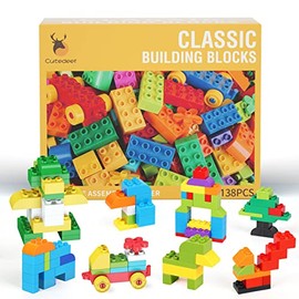 Juego de bloques de construcción grandes de 208 piezas, ladrillos grandes clásicos compatibles con todas las principales marcas, juguetes educativos S