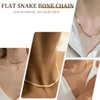 Golden Plated Chain, Women's Herringbone Chain Necklace, Stackable Necklaces, Layered