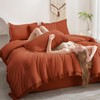 Andency King Size Comforter Set with Sheets Burnt Orange -