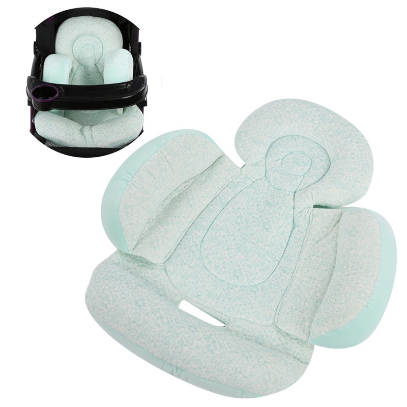 Baby Head Body Support Pillow Double Sided Newborn Stroller Pad