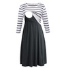 Smallshow Women's Maternity Nursing Dress 3/4 Sleeve Dress for Breastfeeding